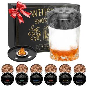 lot 32900 image: Electric Whiskey Smoker Kit - Built-in Lighter & 6 Wood Chips, No Butane Needed, Drink Smoker Kits for Home Bar, Great Birthdays Gifts for Men Dad Husband, Bourbon Cocktail Smoker Kit