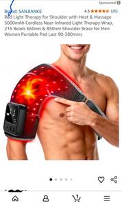 lot 32916 image: Red Light Therapy Device for Shoulder - Retail $50