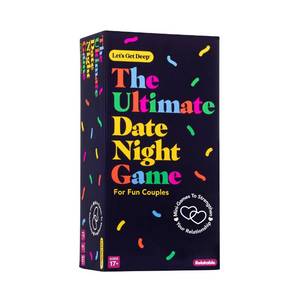 lot 32927 image: The Ultimate Date Night Game by Relatable, Great for Couples Games and Stay at Home Date Night Ideas, From The Makers of Lets Get Deep Relationship Card Game, Includes 200 Cards & Spinner - Retail $20