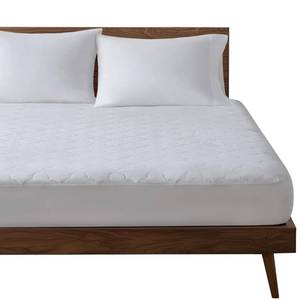 lot 32941 image: Sleep Philosophy Full Mattress Pad, Cotton Mattress Protector Classic Cloud Quilted Bed Cover, All Natural Breathable Mattress Topper Fitted Pocket Fits Up to 18, Machine Washable, White - Retail $34