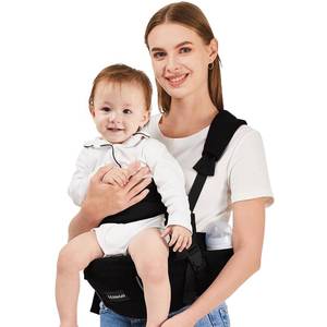 lot 32944 image: Baby Hip Carrier,Baby Carrier with Shoulder Strap,Adjustable Extended Waistband with Various Pockets-Ergonomic,Baby Carrier for Newborns & Toddlers -Black - Retail $676