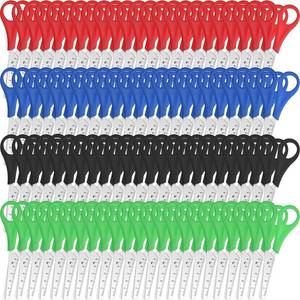 lot 32981 image: 300 Pack Scissors Bulk 5 Inch Blunt Tip Safety Scissors with Comfortable Grip Handles Multipurpose for Office Home Sewing Fabric Craft Supplies, 4 Color - Retail $60