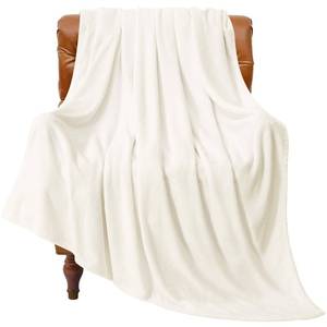 lot 33010 image: BEDELITE Fleece Blanket Cream Throw Blankets for Couch & Bed, Luxury Plush Cozy Fuzzy Blanket 50 x 60, Super Soft Warm Lightweight Throw Blanket for Travel Camping - Retail $17