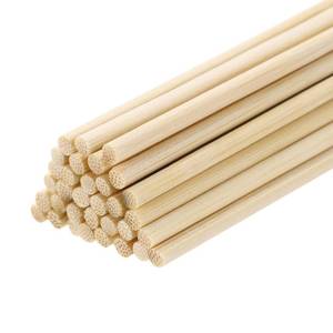 lot 42459 image: PATIKIL 144 Pcs Wooden Dowel Rods, 18 x 10 Inch Round Unfinished Wood Sticks, Precut Natural Bamboo Sticks for DIY Crafting, Hardwood Craft Dowel Rods, Cake Dowels, Natural Color - Retail $9
