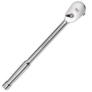 lot 42462 image: DISEN Extra Long Handle 12 Drive Ratchet Socket Wrench,90-Tooth Ratchet Wrench with 14 Handle and Dust Proof Teardrop Enclosed Head, Reversible, CR-V Steel Made, CR-MO Head, Gifts for Men - Retail $20