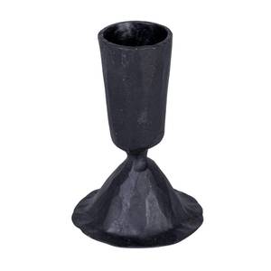 lot 42470 image: Creative Co-Op Tall Hand-Forged Cast Metal Taper Holder, Black - Retail $11