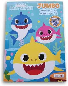 lot 42485 image: Coloring Books Pinkfong Baby Shark Jumbo Book - 80 Pages - Retail $5