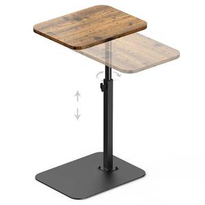 lot 61837 image: HzTinT TV Tray Side Table Sofa Tray for Couch Heavy Metal Base SwivelAdjustable Height, Sofa Bed Bathroom Living Room, Study TV Tray C Shaped End Table Food Snack Trays for Eating Small Spaces - Retail $34