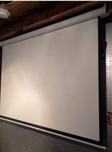 lot 2901 image: Wall-Mounted Pull-Down Projection Screen