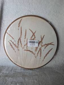 lot 2908 image: Decorative Faux Embroidery Hoop with Wheat Pattern - sealed