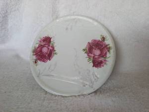 lot 2924 image: Floral Rose Pattern Porcelain Decorative Mini Plate