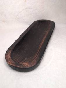 lot 2941 image: Dark Wood Oval Decorative Tray - 8 in