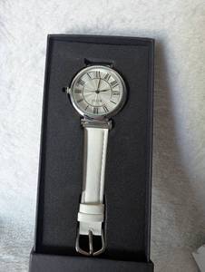 lot 2973 image: MATEO Womens Wristwatch with White Leather Band