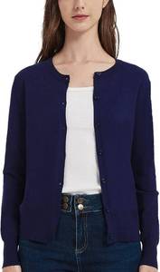 lot 1017 image: Womens Crew Neck Button Down Long Sleeve Cardigan Sweater XXXL