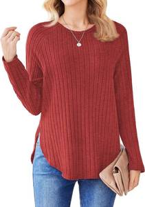 lot 1039 image: Winter Tunic Tops for Women Loose Fit Dressy Crew Neck Pullover (CAC,Small) Caramel