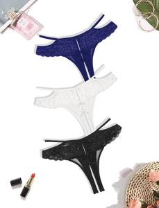 lot 1053 image: Avidlove Sexy Panties for Women Lace Cheeky Underwear Mesh Hollow Out Briefs Thongs G-String Small.