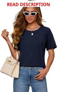 lot 1069 image: Deer Lady Tops for Women Trendy 2025 Short Sleeve Summer T Shirts Casual Loose Fit Tshirt Basic Crew Neck Curved Top Green XL