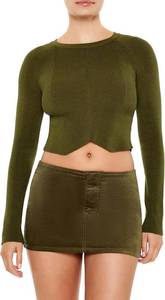 lot 1079 image: Forever 21 Womens Notched Cropped Sweater Small