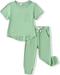 lot 1094 image: Mikrdoo 18-24 Month Baby Girl Clothes 2 PCS Short Sleeve Clothing Set