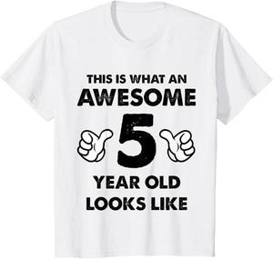 lot 1164 image: This Is What An Awesome 5 Year Old Looks Like T-Shirt 5T