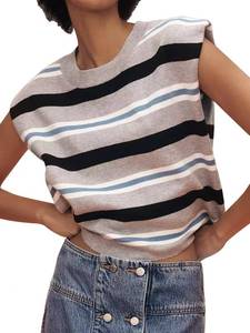 lot 1168 image: Moreone Womens Sweater Vest Cap Sleeve Crew Neck Sleeveless Casual Ribbed Knit Cropped Pullover Tank Tops Large