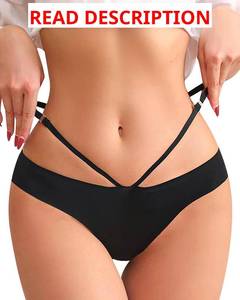 lot 1182 image: Hibluco Women Thongs Underwear G-Strings Sexy Low Rise Hipster Underpants Color is Teal Size XL