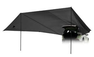 lot 713 image: GEERTOP Large Camping Tarp Shelter SUV Tailgate Car Awning Canopy Waterproof Lightweight Outdoor Rear Vehicle Sun Shade for Van, MPV, Campers - Retail $99