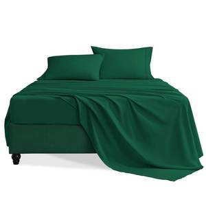 lot 719 image: Swiftify King Bed Set, 2 Pieces Hotel Luxury Soft Microfiber Bed Sheets,Comforter Set, Oeko-Tex Sheets with Elastic, Breathable, Wrinkle Free (Forest Green, Twin) - Retail $14
