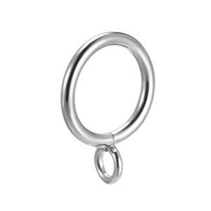 lot 722 image: uxcell Curtain Rings Metal 1 Inch Inner Dia Drapery Ring for Curtain Rods Silver Tone 24 Pcs - Retail $13