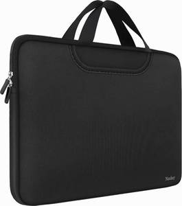 lot 726 image: Laptop Sleeve Bag 15.6 Inch, Durable Traveling Briefcase Handle Bag & with Extra Pockets, Computer Protective Case Compatible for 15 15.6 inch HP, Dell, Acer, Asus, Black - Retail $23