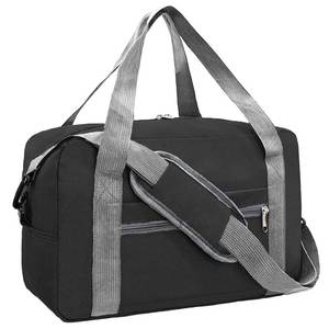 lot 808 image: lifwimner For Spirit Airlines Personal Item Bag 18x14x8 in Underseat Carry-on Luggage foldable Travel Duffle Bag for Airplanes(30L, Black) - Retail $15