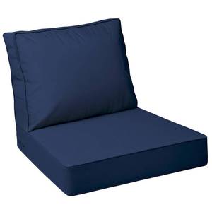 lot 819 image: AAAAAcessories Outdoor Deep Seat Cushions with Double Welted Pillow, Waterproof, Fade-Resistant Patio Furniture Replacement Cushions, 24 x 24 x 5  24 x 19, Navy Blue - Retail $65