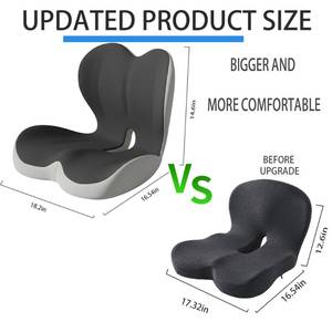 lot 820 image: Ausakee Truck Seat Cushion for Drivers �� Memory Foam Car Seat Cushions for Driving, Ergonomic Seat Cushion for Truck Driver & Office Chair, Lab-Design for Back Pain & Sciatica Relief - Retail $26