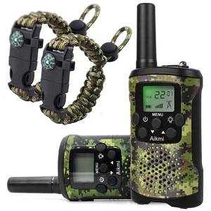 lot 821 image: Walkie Talkies for Kids 22 Channel 2 Way Radio 3 Miles Long Range Handheld Walkie Talkies Durable Toy Best Birthday Gifts for 6 Year Old Boys and Girls fit Adventure Game Camping (Green Camo 1) - Retail $34