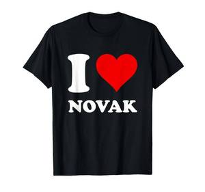lot 827 image: GREY, I Love Novak T-Shirt Two Pack,Large  and Medium - Retail $15