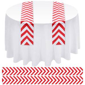 lot 842 image: Mindsoft Baseball Table Runner Baseball Decorations Tablecloth Red White Chevron Rectangular Table Cover Runner for Sports Party Birthday Decor Dining Room Kitchen Holiday - Retail $24