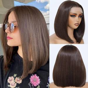 lot 874 image: JANATOUCH Short Lace Front Bob Wig for Women,Straight 12 Inch Shoulder Length Hair with wig, Realistic Middle Part Synthetic Wig for Daily & Office Wear - Retail $32