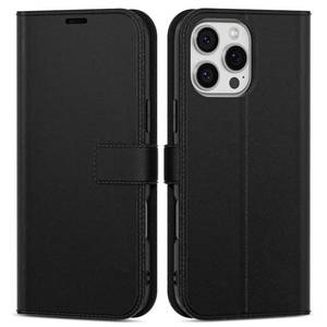lot 876 image: oakxco for iPhone 16 Pro Wallet Case with Credit Card Holder, Magnetic RFID Slim Folio Book Flip Leather Phone Case for Women Men Girl, Cute Soft Silicone Rubber Shockproof Cover, Black - Retail $7