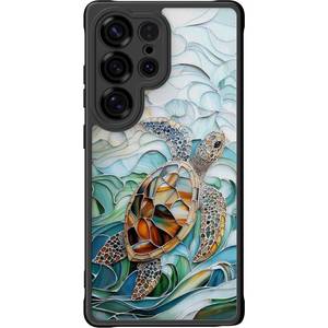 lot 901 image: DEENAKIN for Samsung Galaxy S25 Ultra Case Cute,Aesthetic Floral Hard Shell,Compatible with Magsafe,Trendy Unique Retro Western Protective Slim Phone Cover for Women Girls,Mosaic Tortoise Shell - Retail $17