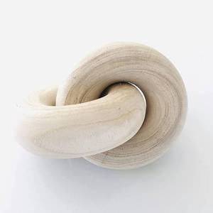 lot 911 image: Rool Coffee Table Decor Book Shelf Decor Accents Home Decor Console Table Decorative Items Living Room Wood Knot Decor Chain Link Decorations Beige - Retail $24