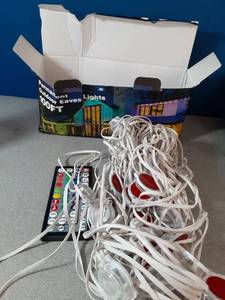 lot 931 image: Permanent Outdoor Eaves Lights 100FT with Remote Control - Retail $45