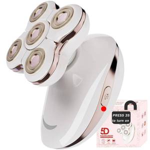 lot 933 image: Electric Razors for Women Legs Rechargeable Shaver with Detachable Head - Waterproof Wet Dry Lady Hair Remover - Applicable to Legs and Arms