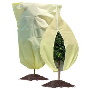 lot 935 image: Homoda Plant Covers Freeze Protection Large, 2 Packs 60W x 70H Shrub Covers with Zipper and Drawstring, Frost Cloth for Winter, Outdoor Plant Blankets for Cold Weather - Retail $24