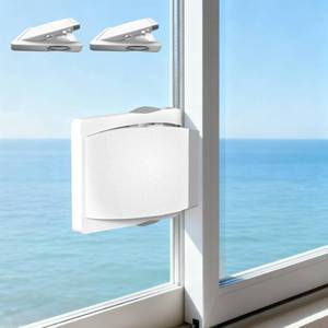 lot 951 image: 2 Pack Sliding Door Lock with 3M Adhesive - Child Safety Sliding Glass Door Lock for Sliding Glass Doors, Sliding Windows, Sliding Closets & Patio Doors - Easy Installation, No Drilling Required