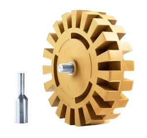 lot 955 image: CowboyBOB Decal Remover Eraser Wheel Rubber Wheel for Drill Removes Car Stripes Vinyl Tapes and Graphics Rubber Eraser Wheel Tool Kit for Cars, RV, Motorcycles Sticker Remover Tool 1 Pack - Retail $9
