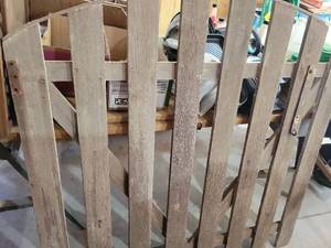 lot 11 image: Wooden Slatted Storage Crate 49hx48l
