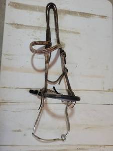 lot 34 image: Leather Horse Bridle with Metal Bit