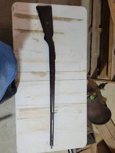 lot 57 image: Military Rifle Stock and Barrel Assembly