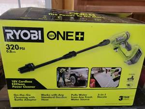 lot 95 image: Ryobi ONE 18V Cordless EZClean Power Cleaner 320 PSI