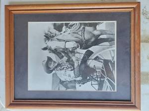 lot 100 image: Framed Black and White Western Photograph